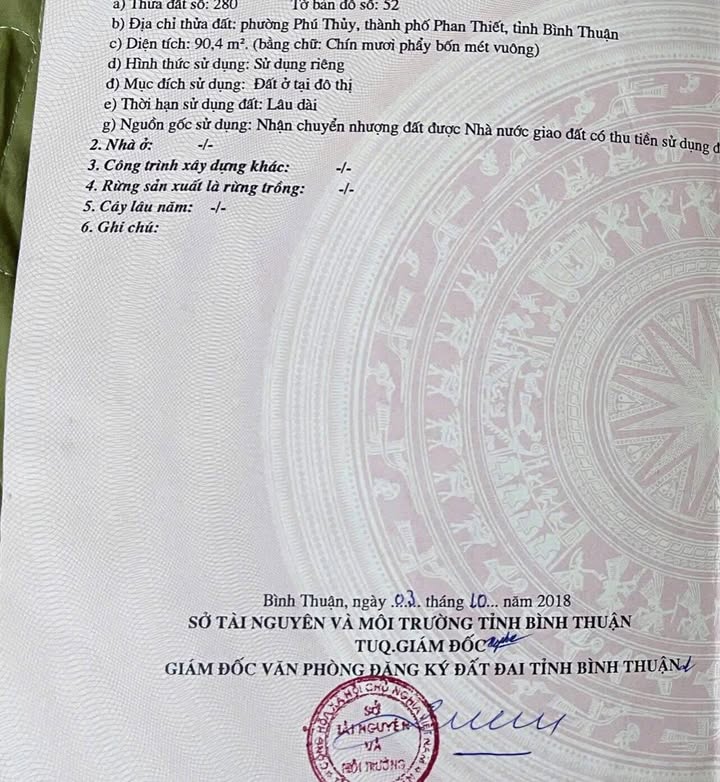 Đất Ocean Dunes Phú Thủy, Phan Thiết 90m² giá 4.7 tỷ - Cách biển 400m!