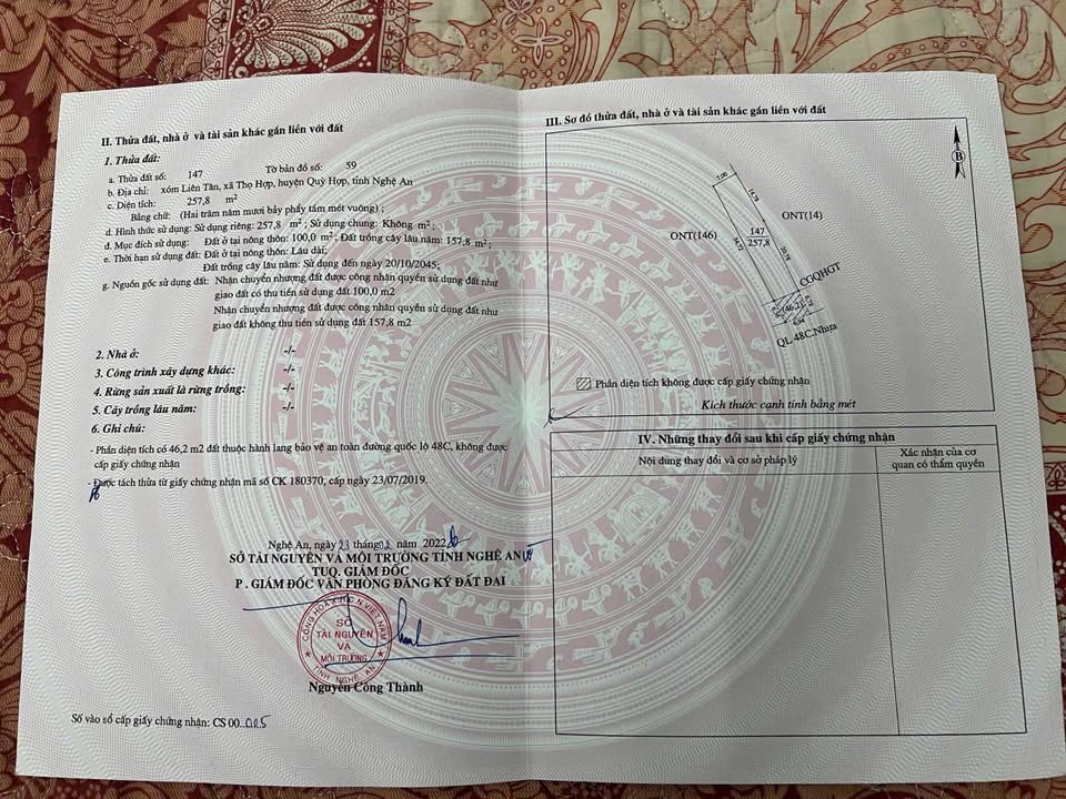 Đất nền Thọ Hợp Quỳ Hợp 280m² giá 1 tỷ - Cơ hội đầu tư hấp dẫn!