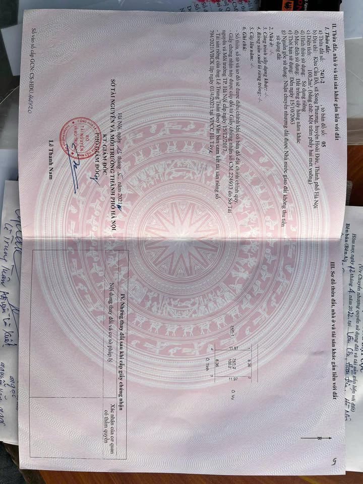 Lô đất thổ cư Song Phương Hoài Đức 100m² giá 2 tỷ - Cơ hội đầu tư tuyệt vời!