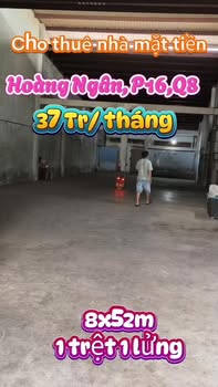 Nhà mặt tiền Hoàng Ngân, Quận 8, 416m² chỉ 37 triệu/tháng - Vị trí vàng cho thuê!