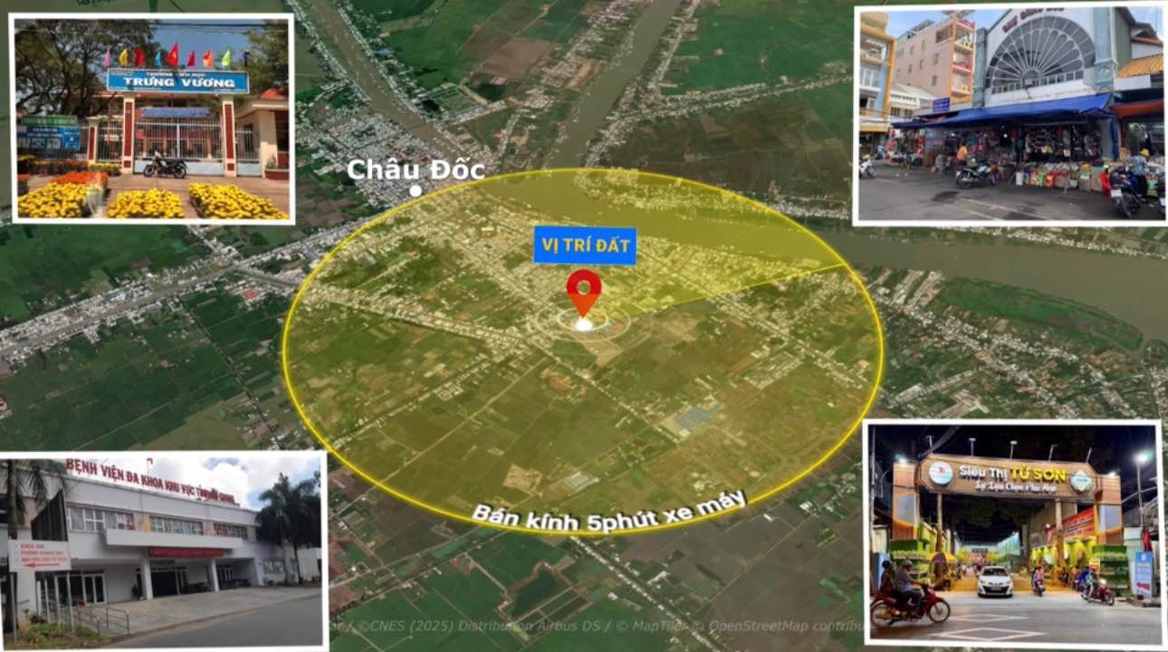 Đất nền 2 mặt tiền tại KDC Nam Thủ Khoa Huân, Châu Đốc, 108m² chỉ 3 tỷ - Cơ hội đầu tư tốt!