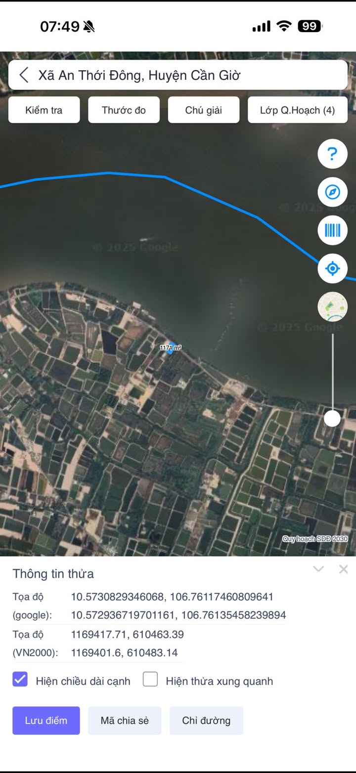 Đất mặt tiền sông Đê Quốc Phòng 1171m² giá thỏa thuận - Cần Giờ, Hồ Chí Minh!