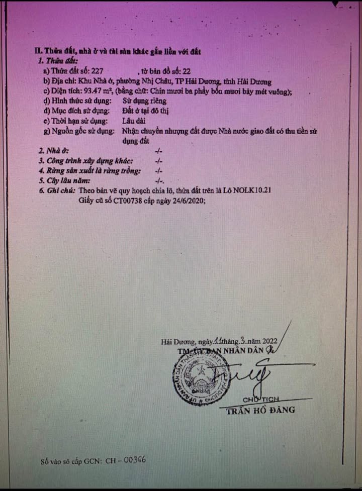 Đất nền khu đô thị THĐ Hải Dương 93.47m² - Đường 13.5m, giá chỉ 4 tỷ!