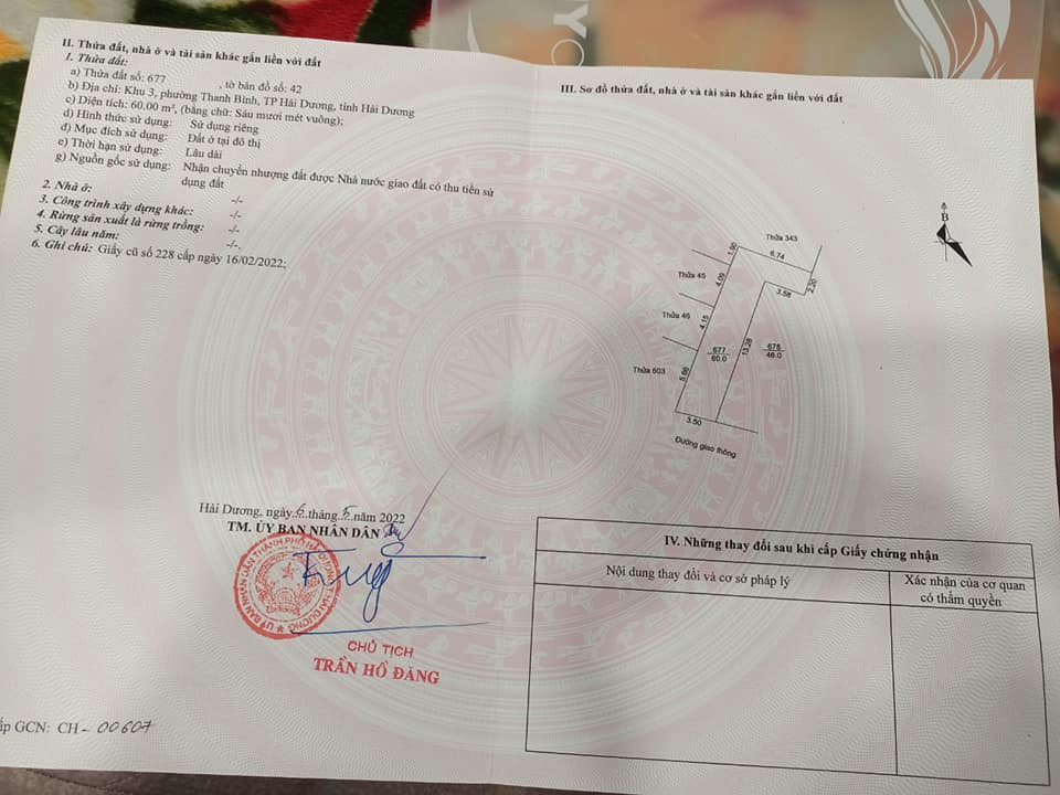 Đất nền Thanh Bình Hải Dương 60m² giá 1.5 tỷ - Sổ hồng đầy đủ, bớt lộc!