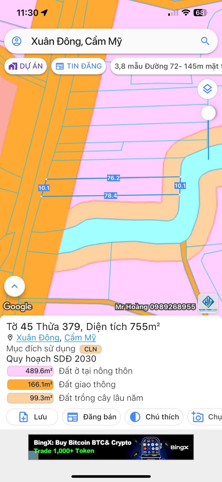 Đất mặt tiền đường TL 765 Xuân Đông, Cẩm Mỹ, Đồng Nai 755m² - Cơ hội đầu tư tuyệt vời!