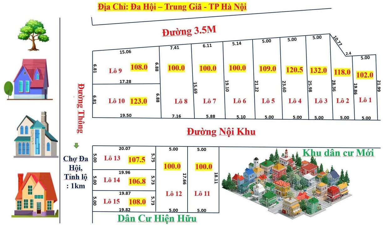 Đất thổ cư 100m² xã Trung Giã giá chỉ 650 triệu - Sổ đỏ chính chủ