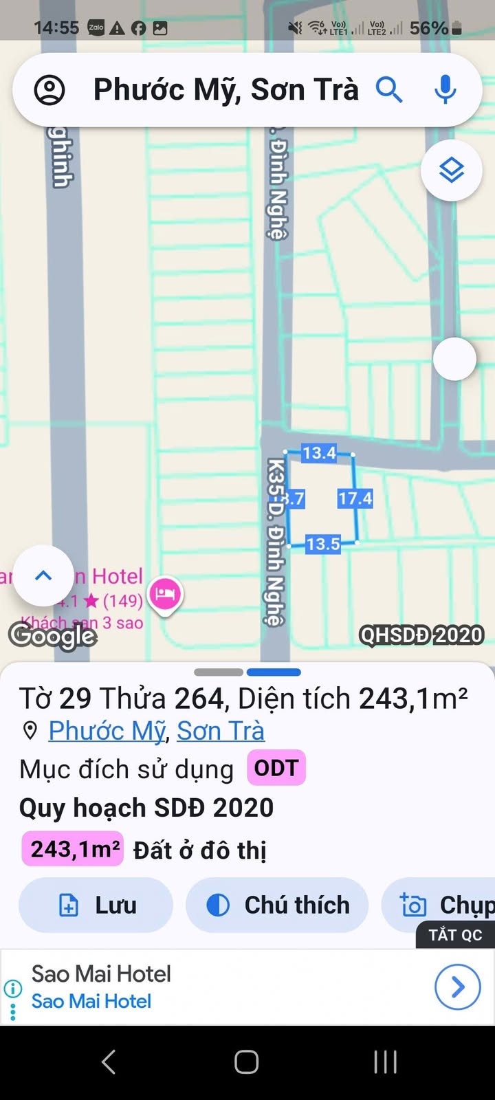 Đất 2 mặt tiền đường Hà Bổng, Sơn Trà, Đà Nẵng 243m² - Cách biển Mỹ Khê chỉ 100m!