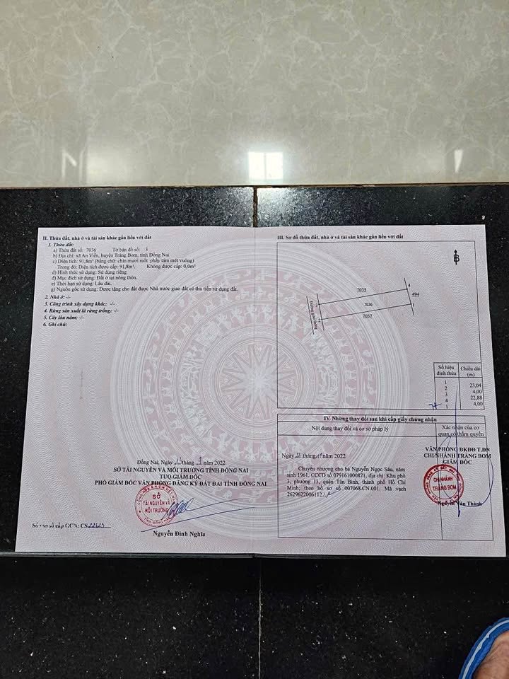 Đất thổ cư An Viễn, Trảng Bom 91.8m² giá 3 tỷ - Đầu tư sinh lời ngay!