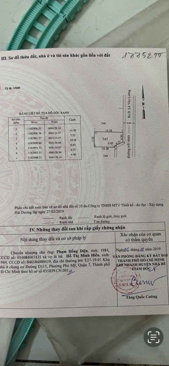 Bán đất thổ cư 101m² giá 4.3 tỷ - Vị trí đẹp tại Xã Nhà Bè