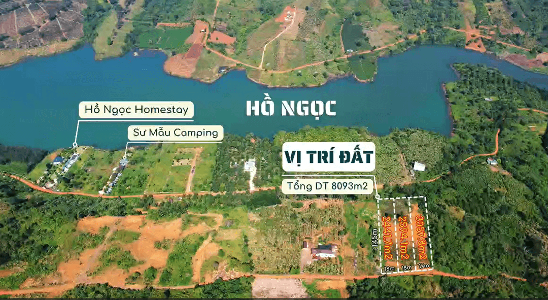 Đất nền Hồ Ngọc, TP. Bảo Lộc 2.594m² giá 9.079 tỷ - Cơ hội đầu tư hiếm có!