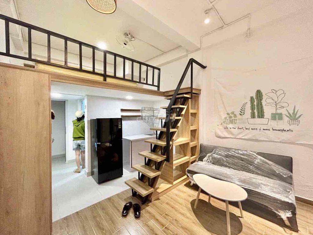 Phòng gác cho thuê ở Bình Thạnh 35m² giá 5.8 triệu - Thiết kế hiện đại, đầy đủ nội thất!