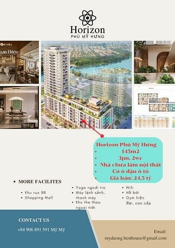Căn hộ The Horizon Quận 7 145m² giá 24.5 tỷ - View đẹp, pháp lý rõ ràng!