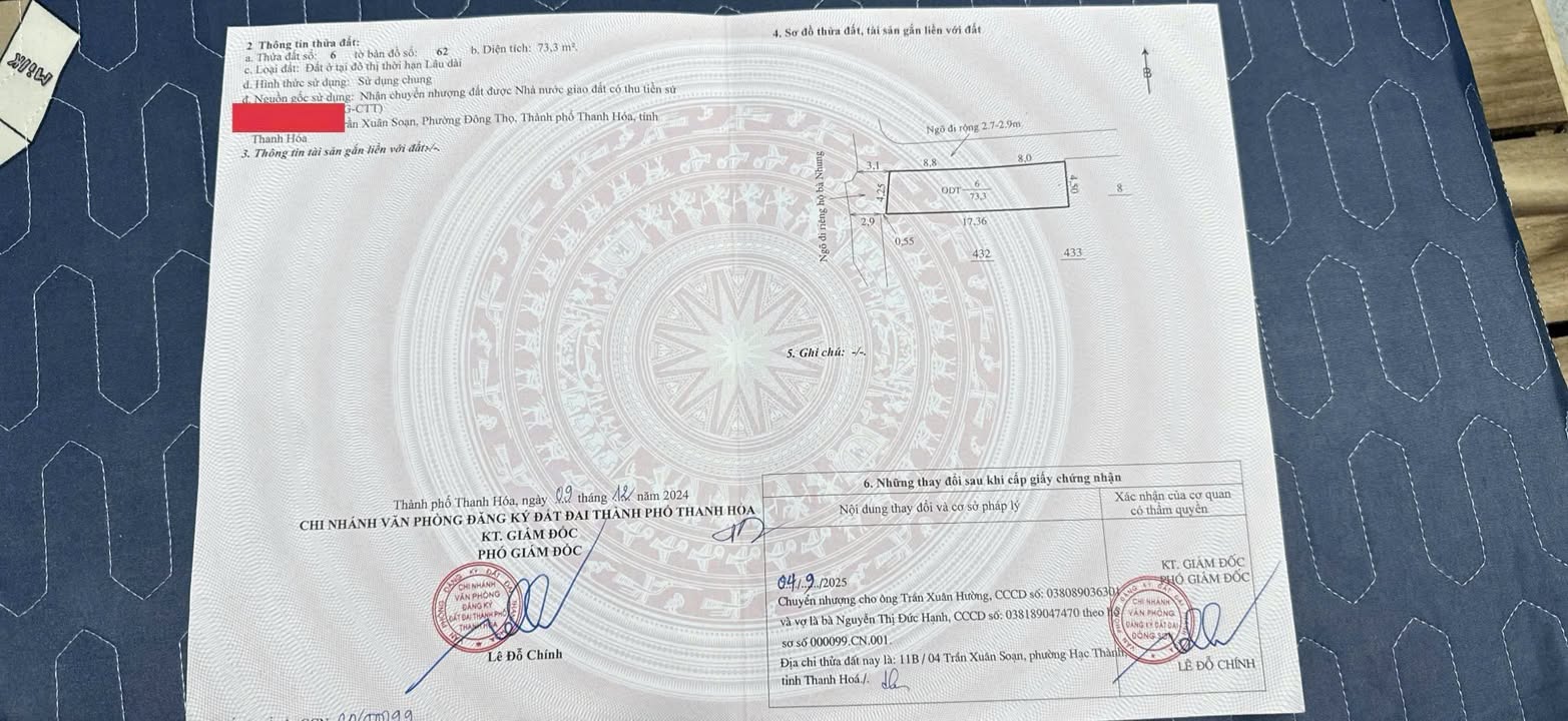 Đất nền 2 mặt tiền Trần Xuân Soạn, TP Thanh Hóa 80m² giá 2.5 tỷ - Đầu tư sinh lời ngay!