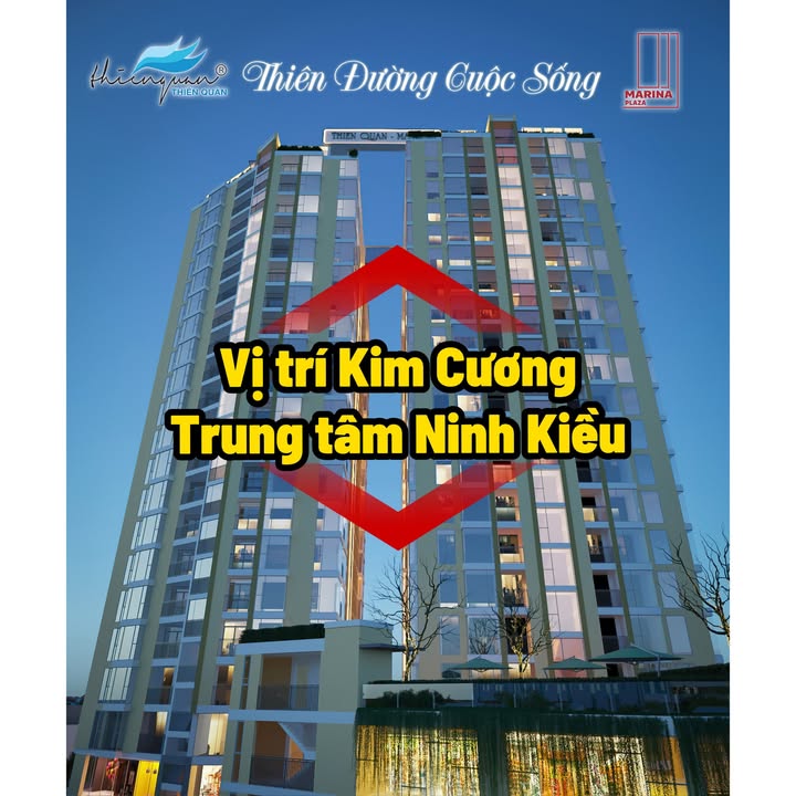 Căn hộ Thiên Quân Marina Plaza Cần Thơ 45m² giá 1.5 tỷ - View trung tâm Ninh Kiều tuyệt đẹp!
