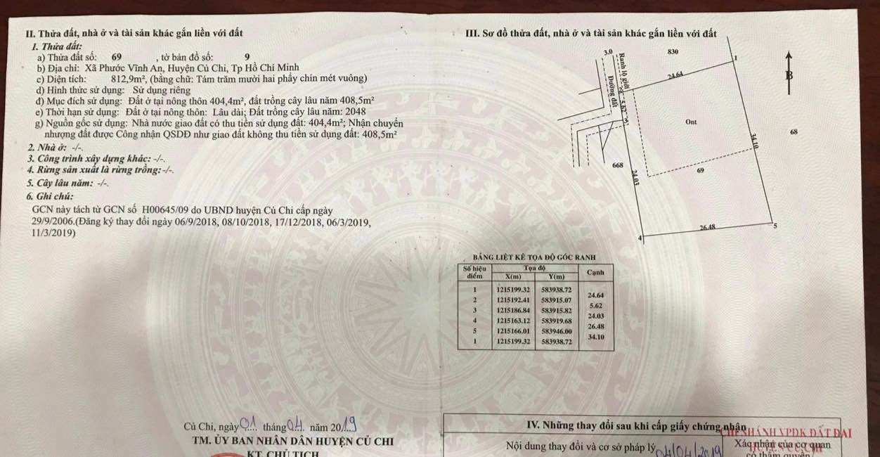 Đất nền Phước Vĩnh An, Củ Chi 812m² giá 5.1 tỷ - Cơ hội đầu tư tuyệt vời!