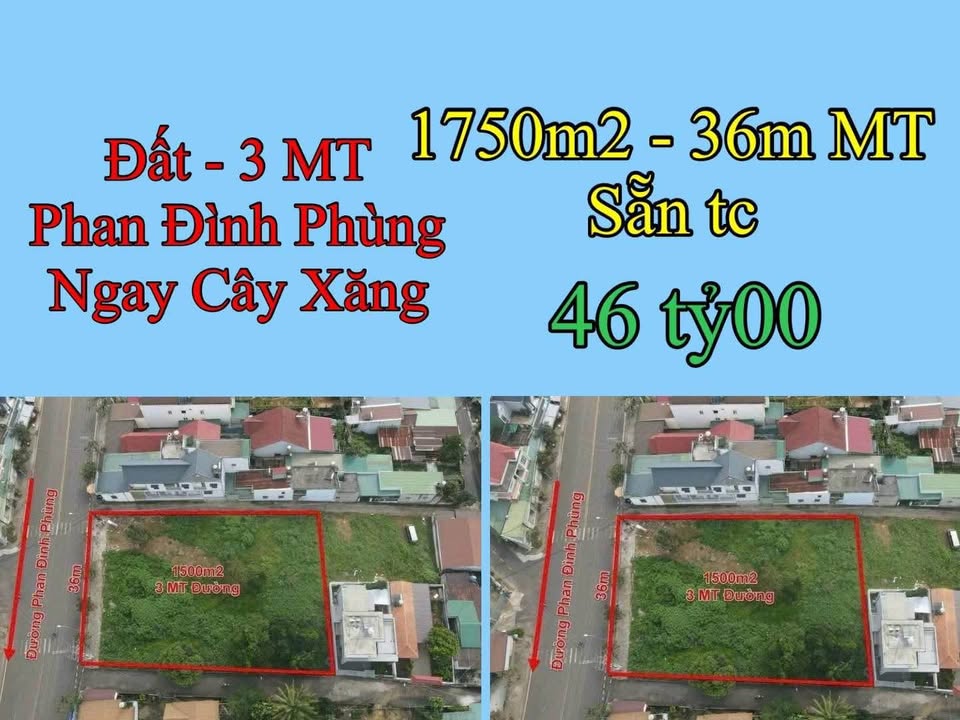 Đất 3 mặt tiền đường Phan Đình Phùng, Bảo Lộc, 1750m² giá 46 tỷ - Cơ hội đầu tư tuyệt vời!