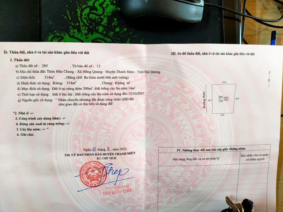 Đất Hồng Quang Thanh Miện 314m² - Sổ đỏ chính chủ, ô tô vào tận sân!