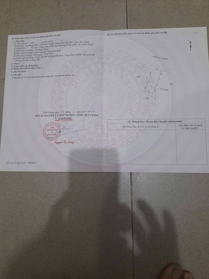 Đất mặt tiền Quốc Lộ 1A, 147,7m² giá 6 tỷ - Cơ hội đầu tư tuyệt vời!