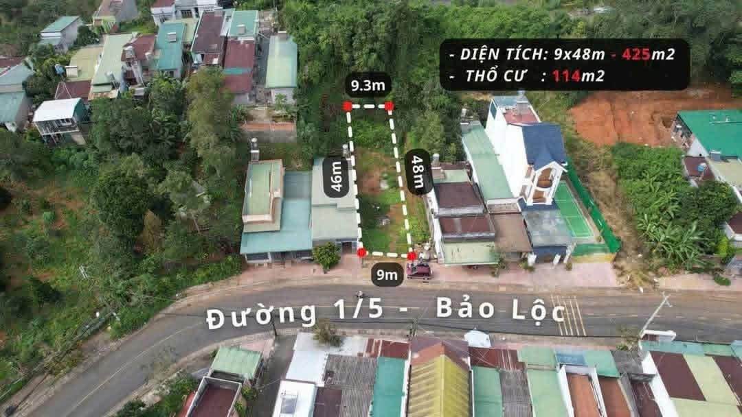 Đất mặt tiền đường 1/5 Bảo Lộc 500m² giá 5.8 tỷ - Cơ hội đầu tư lý tưởng!