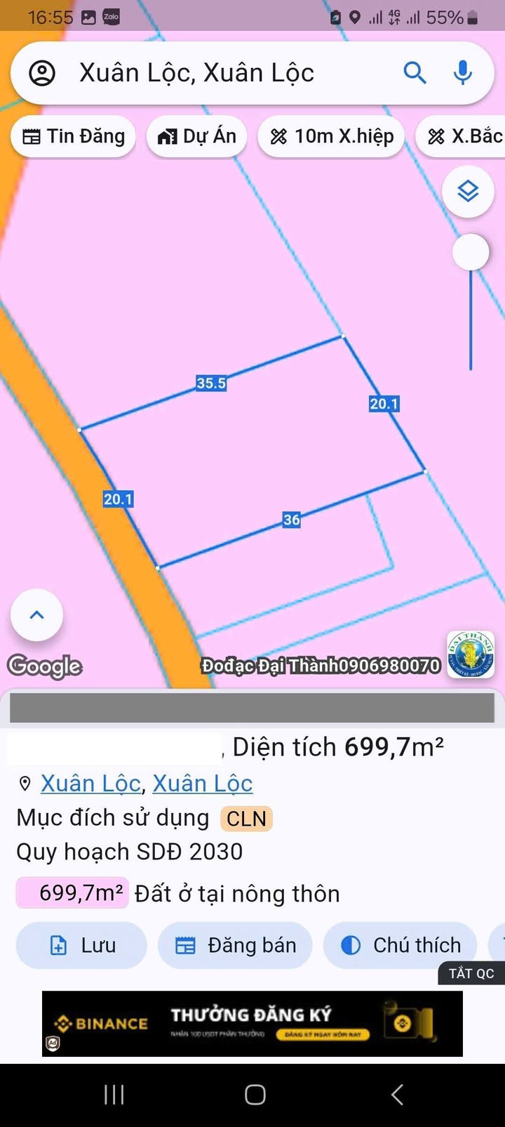 Đất nền xã Xuân Hiệp, Xuân Lộc, Đồng Nai 720m² - Cơ hội đầu tư hấp dẫn!