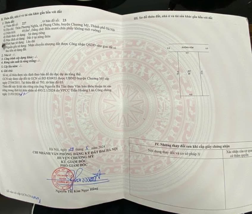 Đất nền Phụng Châu Chương Mỹ 49,2m² - Chính chủ cần thanh khoản nhanh!