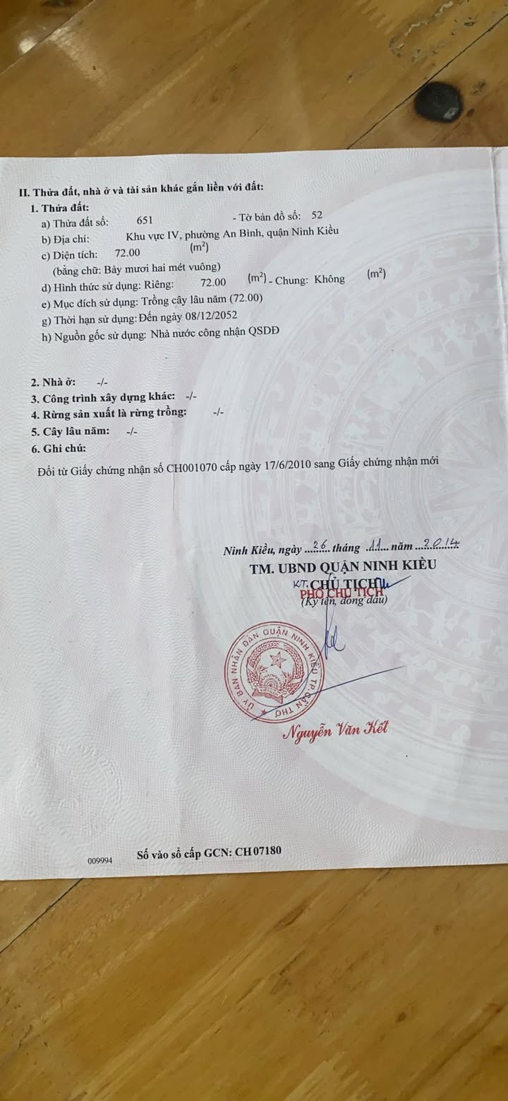 Đất nền CLN mặt tiền hẻm Hoàng Quốc Việt 72m² giá 1 tỷ - Đầu tư sinh lời ngay!