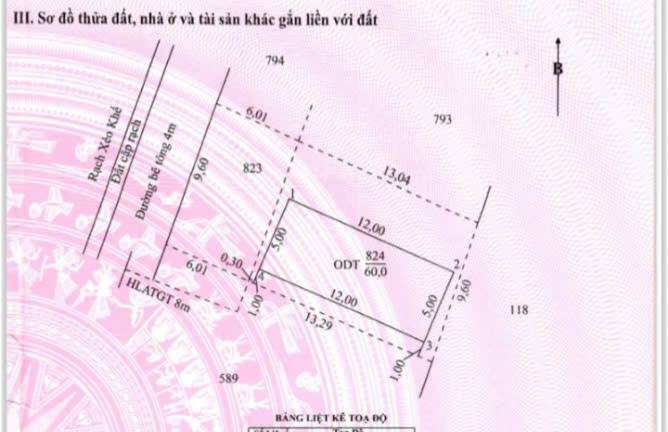 Đất nền đẹp Cầu Xẻo Khế 184m² giá 800 triệu - Sổ hồng chính chủ!