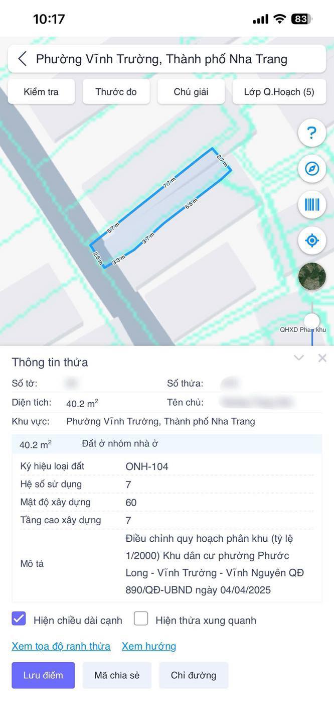 Nhà cấp 4 2 mặt hẻm Vĩnh Trường, Nha Trang 40.2m² giá 2.37 tỷ - Sổ hồng lâu dài!