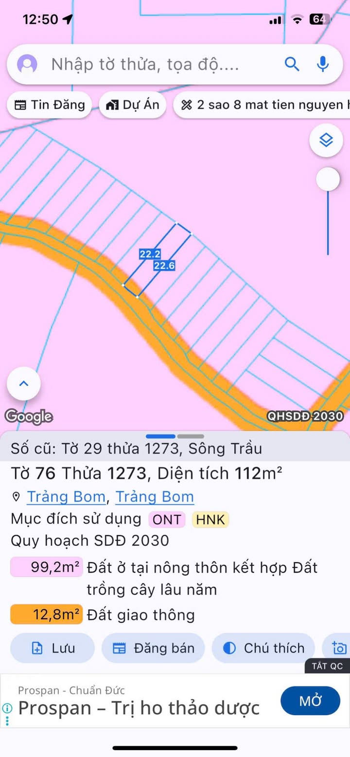 Đất nền 110m² Trảng Bom - Sổ đỏ riêng, giá chỉ 700 triệu - Sẵn sàng xây dựng!