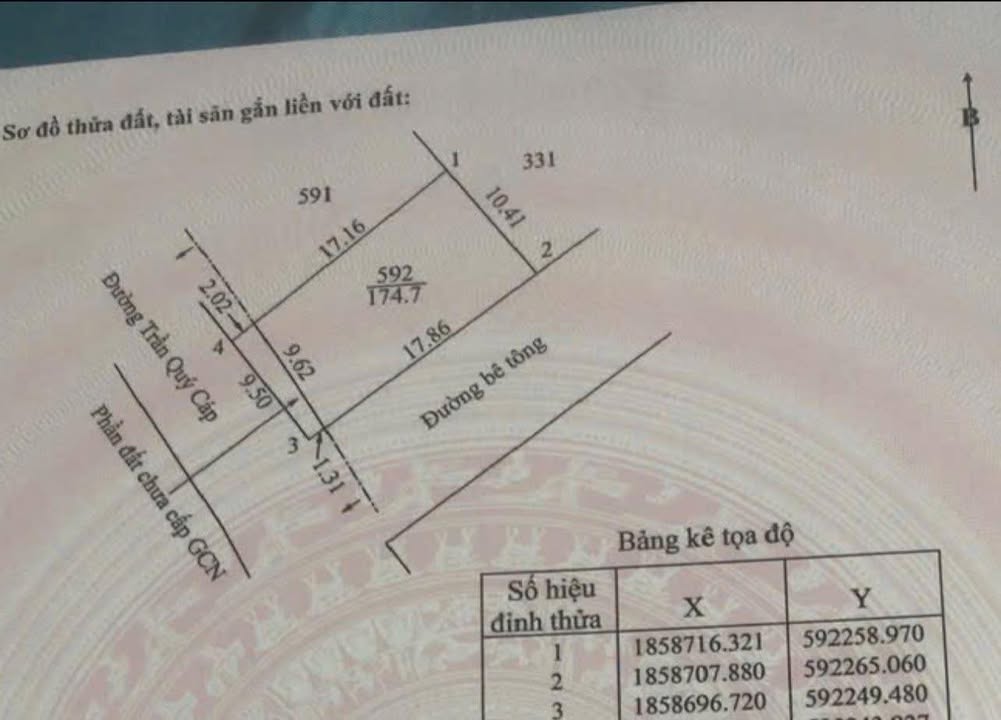 Đất nền 2 mặt tiền Trần Quý Cáp Đông Hà 185.12m² giá 2.2 tỷ - Cơ hội đầu tư hấp dẫn!