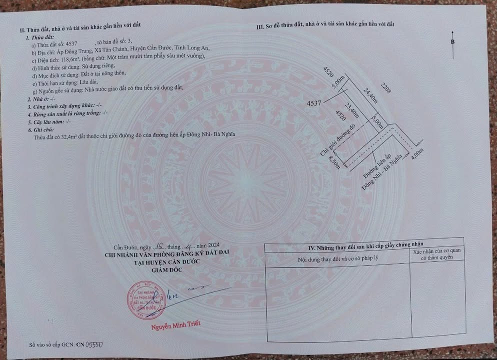 Nhà vườn nghỉ dưỡng Ấp Đông Trung 118.6m² giá 1.32 tỷ - Không gian yên tĩnh lý tưởng!