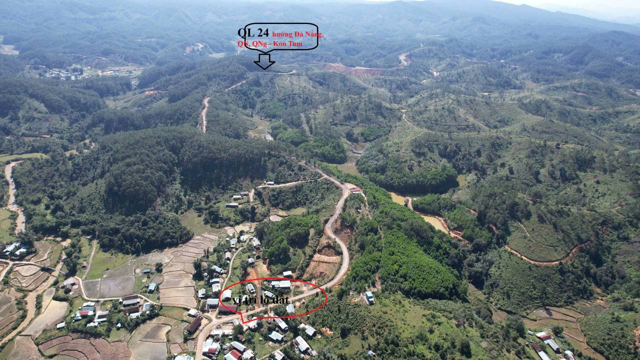 Bán đất Đăk Long, Đắk Glei 617m² giá 2 tỷ - Mặt đường nhựa rộng 24m!