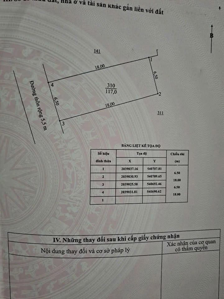 Đất thổ cư Thạch Châu 117m² giá 1.1 tỷ - Vị trí đắc địa, thuận tiện sinh sống!