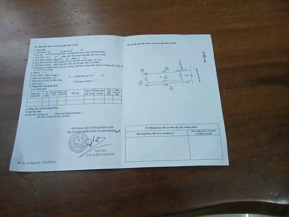 Đất mặt phố Lý Quốc Bảo, TP Hải Dương 81,1m² - Hướng Đông, giá tốt!