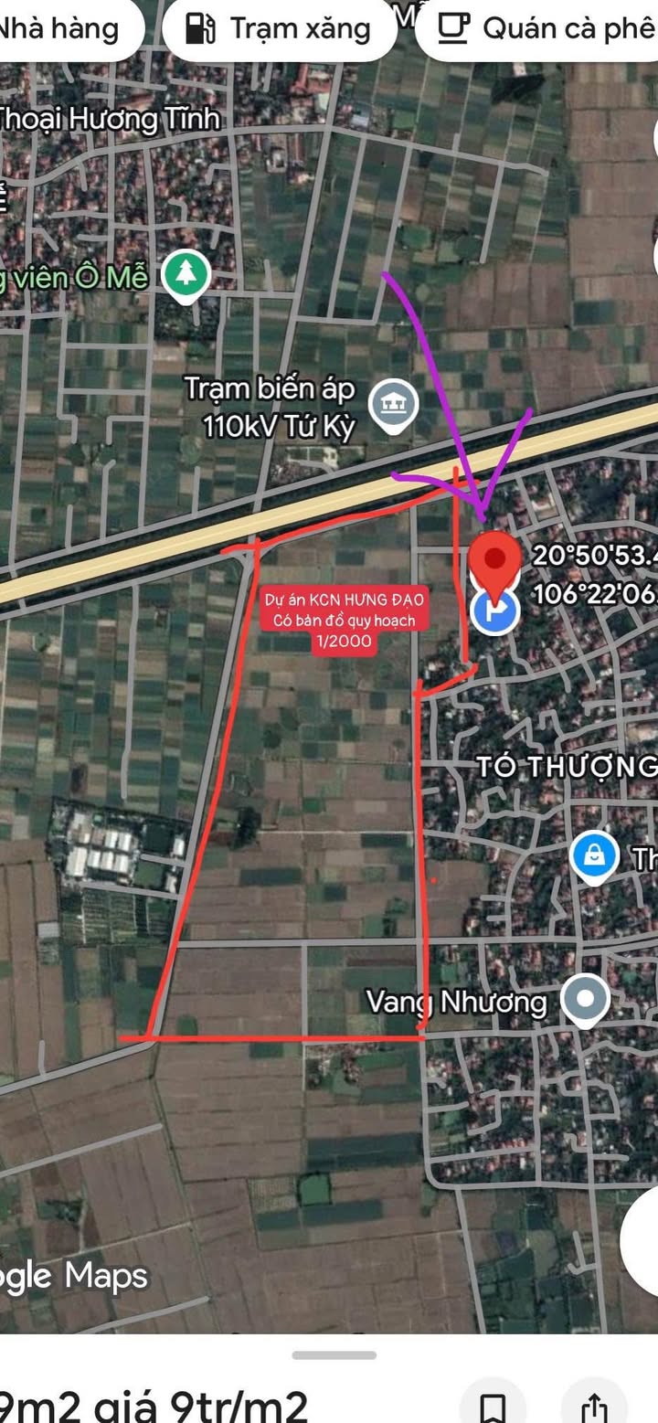 Đất Tái Sơn, Tứ Kỳ, Hải Dương 166m² giá 1.5 tỷ - Đầu tư sinh lời ngay!