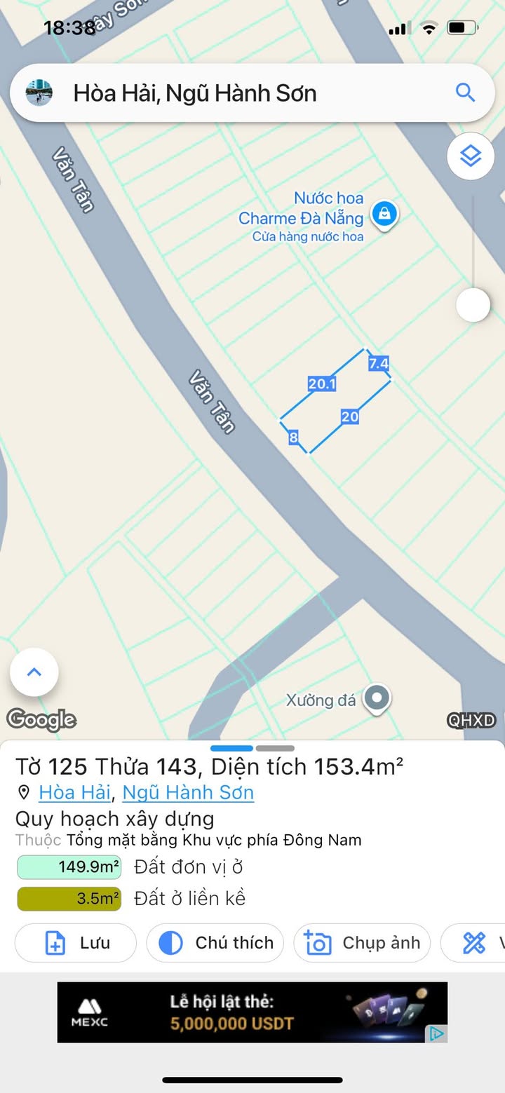 Đất nền Hòa Hải Ngũ Hành Sơn 153.4m² - Giá thỏa thuận hấp dẫn!