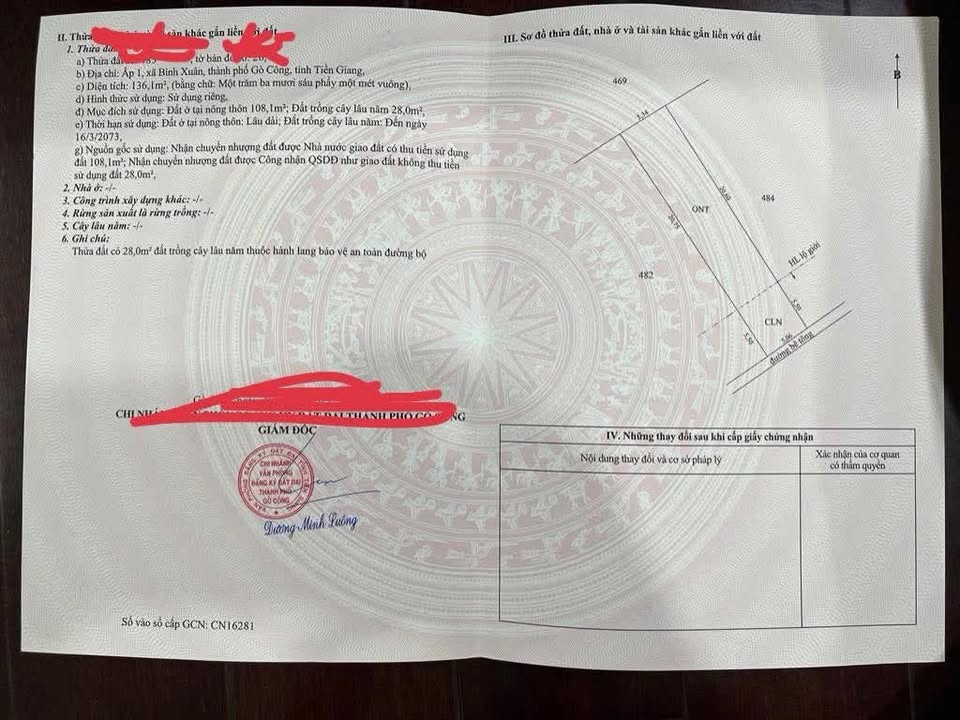 Đất nền liền kề 135m² tại Bình Xuân, Gò Công - Giá chỉ từ 3xx triệu!