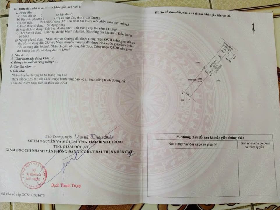 Đất thổ cư Tân Định, Tân Uyên 220m² giá 2.1 tỷ - Cơ hội đầu tư hấp dẫn!