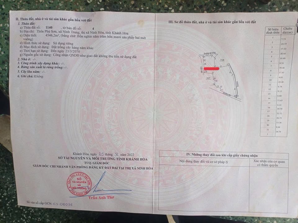 Đất vườn Ninh Trung - Ninh Hòa 800m² giá 299 triệu - Cơ hội đầu tư tuyệt vời!