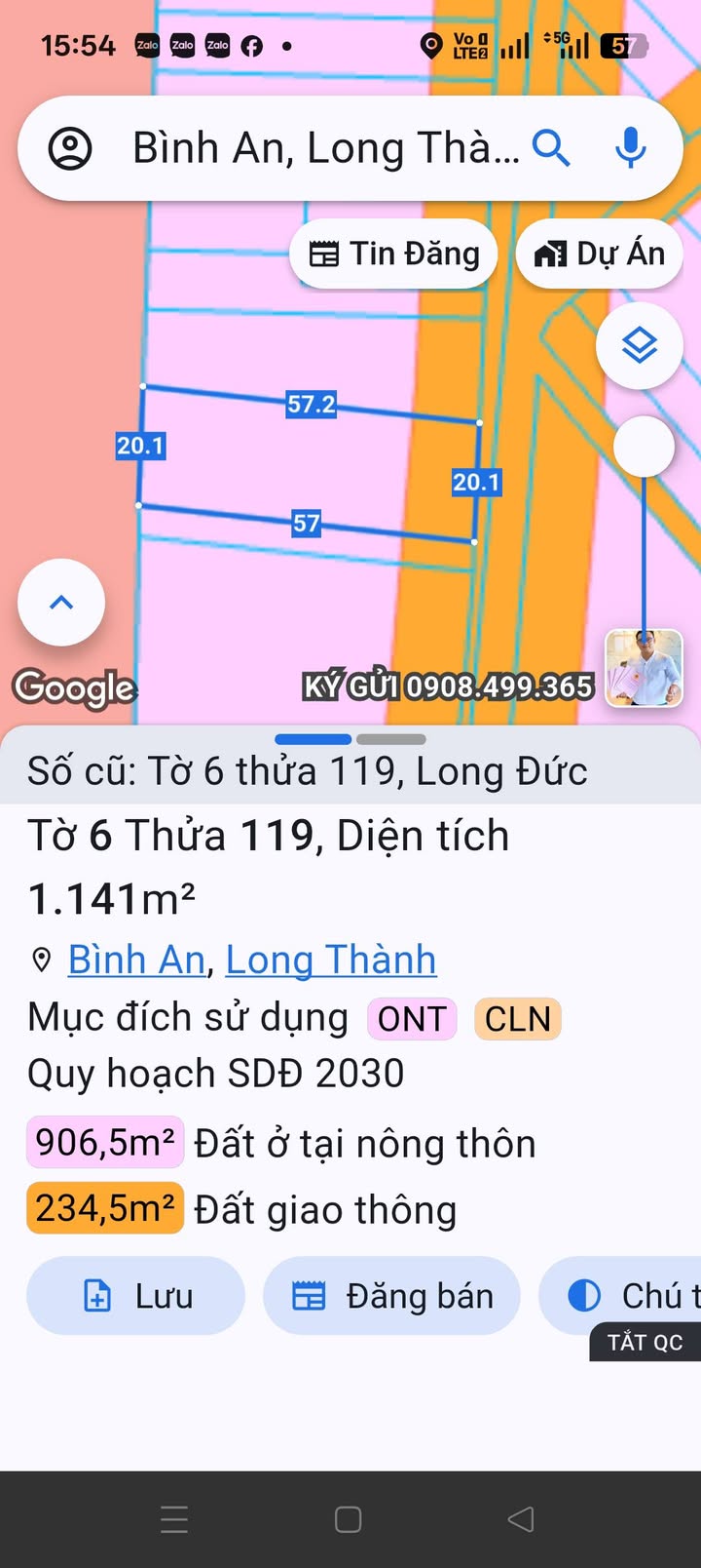 Đất nền mặt tiền Liên xã Long Thành 1140m² - Kinh doanh sầm uất!
