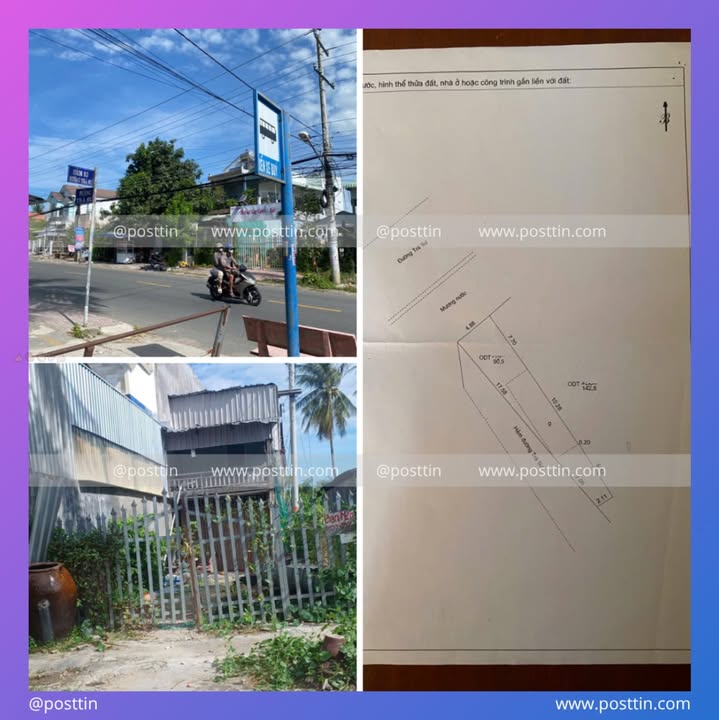 Đất thổ cư mặt tiền Quốc lộ 91, Trà Sư, Tịnh Biên 90,5m² - Đầu tư sinh lời ngay!