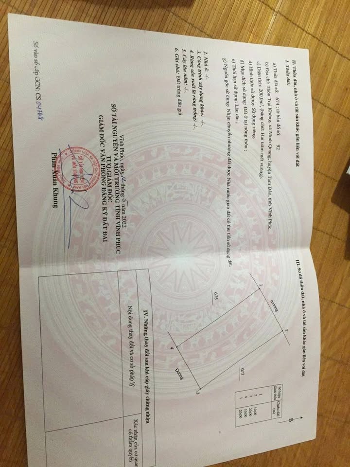 Đất nền Minh Quang Tam Đảo 200m² giá 3.4 tỷ - 2 mặt thoáng cạnh vườn hoa