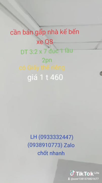 Nhà đẹp Q8, 48m² giá 1.46 tỷ - Chính chủ, sẵn sàng vào ở!