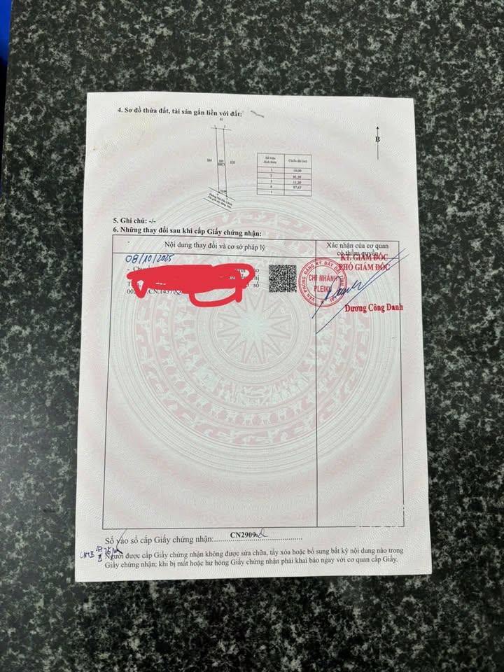 Đất mặt tiền đường Phó Đức Chính, Biển Hồ 880m² giá 2 tỷ - View đẹp hướng Nam!