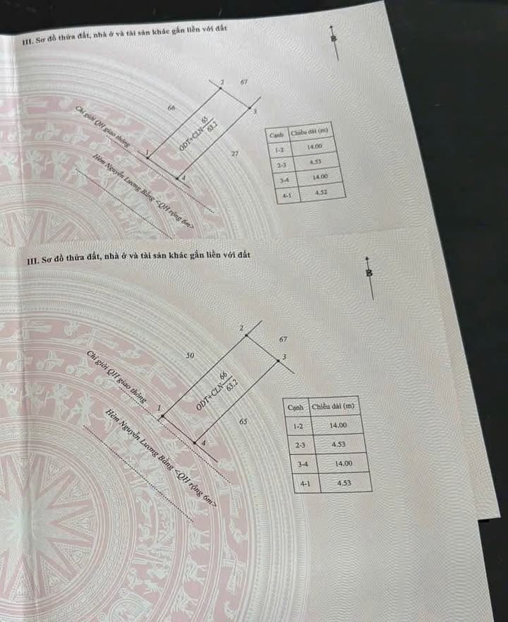 Đất thổ cư hẻm 34 Nguyễn Lương Bằng, Tân Lập, 63m² - Giá chỉ 1.85 tỷ!