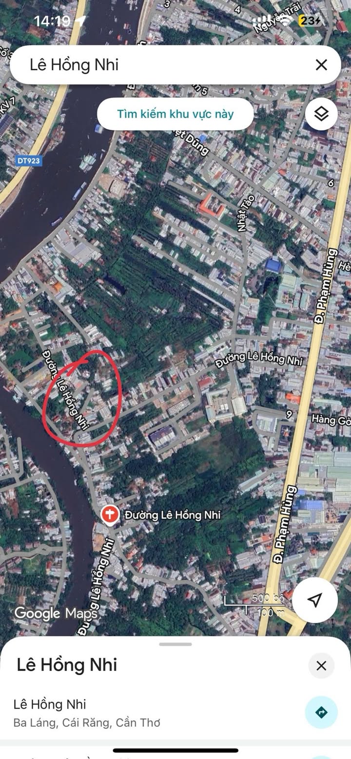 Đất nền biệt thự mặt tiền Lê Hồng Nhi, Cái Răng, 312m² - Cơ hội đầu tư hấp dẫn!