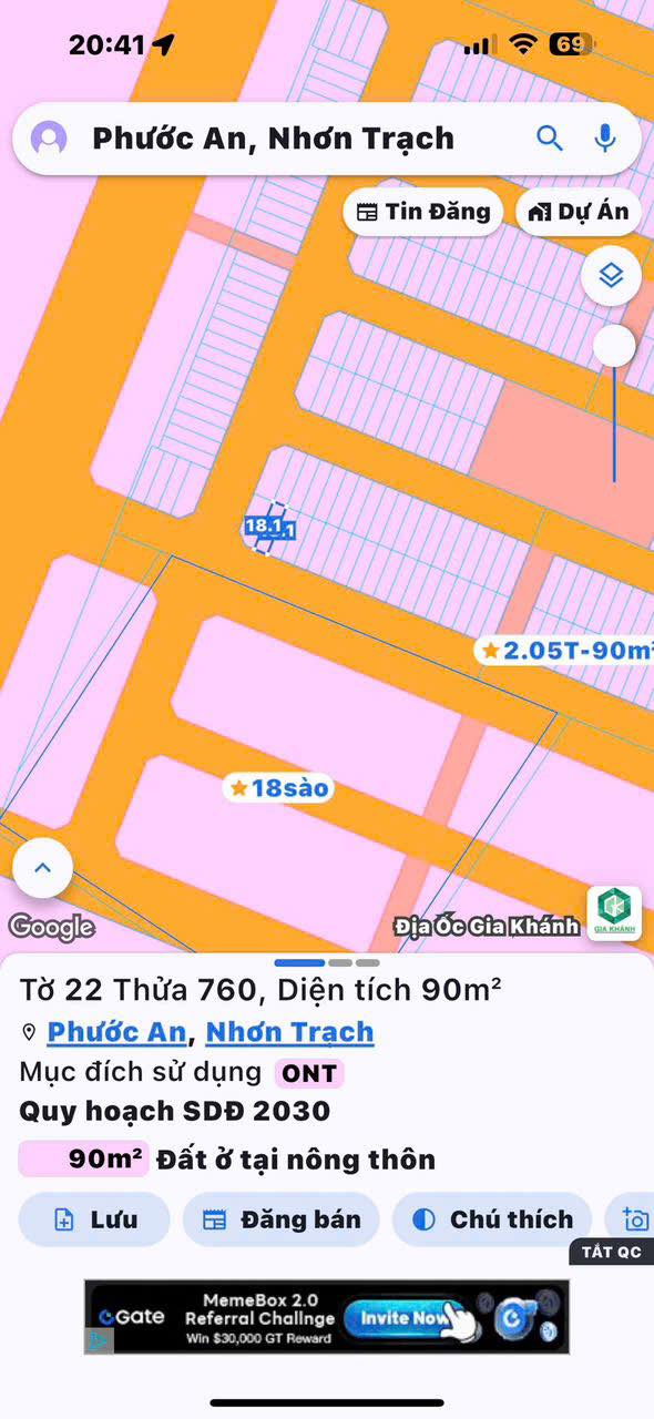 Đất nền Phước An Nhơn Trạch 90m² giá 2 tỷ - Sổ đỏ chính chủ, thổ cư 100%!