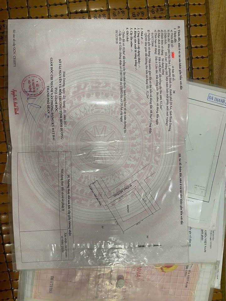 Đất nền Dĩ An 101m² giá 3.65 tỷ - Sổ hồng riêng, vị trí đẹp