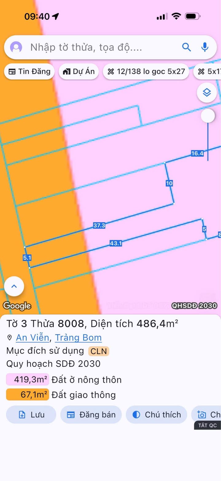 Đất thổ cư 390m² An Viễn Trảng Bom Đồng Nai - Sổ đỏ chính chủ, Giá chỉ 5 tỷ!