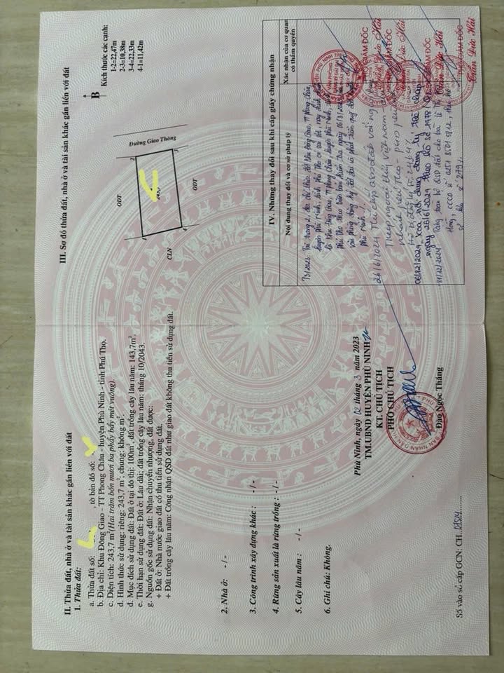 Đất nền Phong Châu, Phù Ninh 20m² giá 210 triệu - Mặt tiền đắc địa, đầu tư sinh lời!